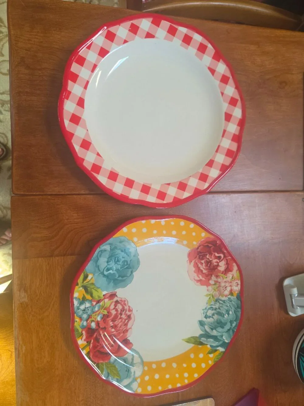 pioneer woman two ten inch plates